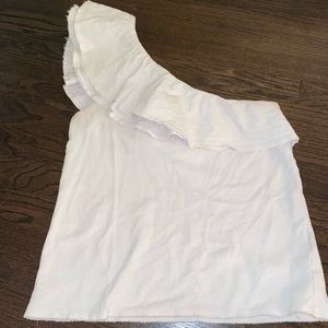 One shoulder ruffle top